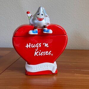 Hershey's Chocolate Kisses Candy Jar, Heart Candy Jar, Trinket Box, Valentines